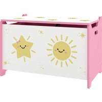 AIYAPLAY Spielzeugkiste, 53L, Kinderspielzeugtruhe, Spielzeugorganisator mit klappbarem Deckel und Gasdruckfeder für Jungen, Mädchen, Bücher, Kleidung im Kindergarten, Spielzimmer, Schlafzimmer, Rosa Aosom