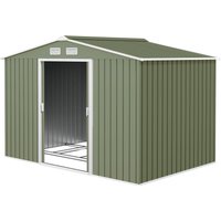 Outsunny Abri de Jardin 4,9 m² cabane de jardin armoire de jardin Porte coulissante ventilations tôle Acier Vert clair