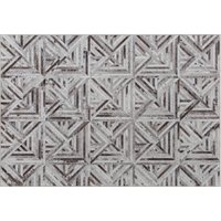 HOMCOM Modern Area Rug, Triangle Pattern Non-Slip Washable Rug, Chenille Floor Carpet for Living Room, Bedroom, Dining Room, Home Office, 230 x 160 cm, Brown
