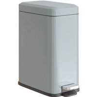 HOMCOM Poubelle à Pédale de Salle de Bain Design Couvercle Silencieux Capacité 5 Litres 29 2 x 14 x 32 cm Gris aosom france