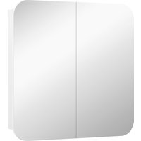 HOMCOM Armoire murale salle de bain avec miroir arqué meuble salle de bain étagère réglable por