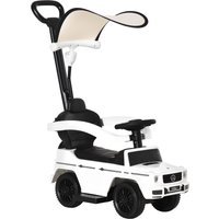 HOMCOM Mercedes-Benz G350 Ride-On Push Along Car Sliding Walker Foot to Floor Slider Stroller Toddler Vehicle with Wheel White Aosom UK