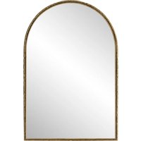 Miroir mural arqué avec cadre en fer, miroir de maquillage pour salle de bain, 61x2,5x91 cm, Or