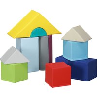 HOMCOM Parcours de motricité bébé 11PCS, module motricité bébé en mousse avec housse en polyuréthane et remplissage en EPE, multicolore