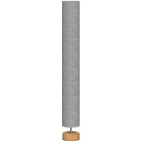 HOMCOM LED Floor Lamp for Living Room, 120cm Modern Standing Lamp with 3000K/4500K/6500K Colour Temperatures, Linen Shade and Wooden Base, Grey