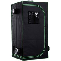 Outsunny Tenda da Coltivazione Serre Agricole Prezzi Serre Agricole Prezzi Idroponica in Mylar e Oxford 600D per Riflettere la Luce 80x80x160cm Aosom