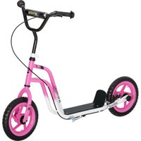 AIYAPLAY Trottinette pour enfants avec guidon réglable, grandes roues, béquille, frein à main, pour enfants de 5 à 12 ans, Rose