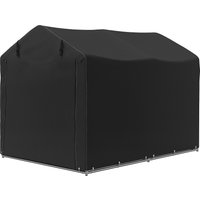 Outsunny Tente de garage, garage imperméable avec porte, résistant aux UV 220 x 157 x 165 cm noir