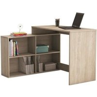 DEMEYERE Bureau d'angle contemporain décor chene Shannon - L 112 cm - NAGANO