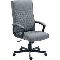 Vinsetto Sedia Ufficio Ergonomica Girevole con Funzione Dondolo e Altezza Regolabile, leva a gas e in tessuto, 65x72x102-112.5cm, Grigio Aosom Italy