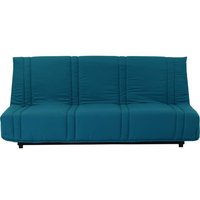 Banquette clic clac 3 places - Bleu canard - 100% coton - L 193 x P 92 cm - LENA