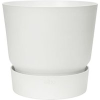 ELHO Pot de fleurs rond Greenville 30 - Extérieur - Ø 29,5 x H 27,8 cm - Blanc