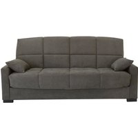 Canapé clic clac 3 places - Taupe - Matelas 17 cm - L223 x P96 x H 103 cm - MEGAN