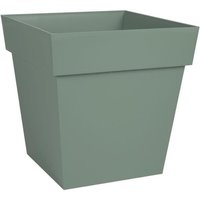 Pot de fleurs Carré 32 cm - EDA - Toscane – 32 x 32 x H.32 cm - 22 L - Vert Laurier