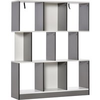HOMCOM Mobile Libreria a 8 Ripiani per Soggiorno e Camera da Letto, in Legno, 100x24x124 cm, Grigio Carbone Aosom Italy