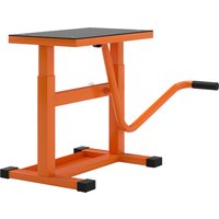 DURHAND Cavalletto Alzamoto max 150 kg en Métal avec Superficie en Caoutchouc et Manivelle, 48x34x43 cm, Orange