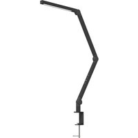 HOMCOM Lampe de bureau, luminosité et couleur réglables, pince métallique, 96 LEDs, Noir