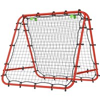 HOMCOM Filet de rebond pliable à angle réglable pour entraînement de football, baseball et tennis 100x95x90 cm Rouge