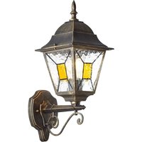 Applique extérieure montante - BRILLIANT - JANEL - métal/verre - noir dore - IP44