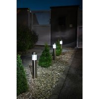 Borne solaire inox - GALIX - 0,13W - 10 Lumens - 8h d'éclairage - 1 LED blanche