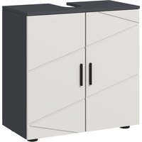 kleankin Bathroom Cabinet, Bath Dresser, Sink Base Cabinet, 2 Shelves, Wood, Light Gray | Aosom Ireland