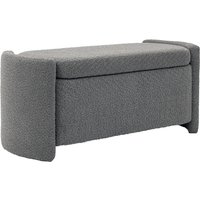 HOMCOM Storage bench with storage, hallway bench, shoe bench, upholstered, 105 cm x 44 cm x 45.5 cm. Gray | Aosom Ireland