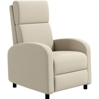 HOMCOM Recliner Armchair, fold-out footrest, adjustable up to 160°, 64 x 86 x 102 cm, Cream | Aosom Ireland