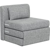 HOMCOM Sleeper chair, guest mattress, 3-fold foldable, compact, metal frame, 80x75x74 cm, Gray | Aosom Ireland