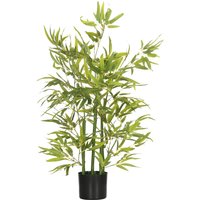 HOMCOM Artificial Tree, Artificial Plant, 5 Stems, 504 Leaves, Sturdy Pot, Plastic | Aosom Ireland