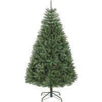 HOMCOM Artificial Christmas Tree, 180 cm, Folding Branches, Metal Stand, Versatile, Green | Aosom Ireland