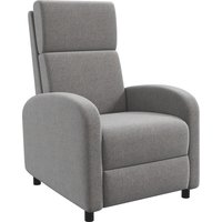 HOMCOM Recliner TV Armchair, fold-out footrest, reclines up to 160°, 64 x 86 x 102 cm, Gray | Aosom Ireland