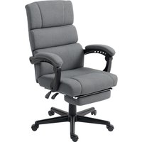 HOMCOM Padded Office Chair with Velvet-Look, Height-Adjustable, on Wheels, Gray | Aosom Ireland
