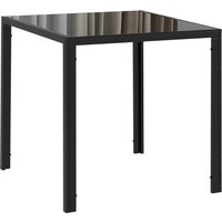 HOMCOM Square Dining Table for 4 People, Tempered Glass Tabletop, for Kitchen and Dining Room, 75 x 75 x 75 cm, Black | Aosom Ireland