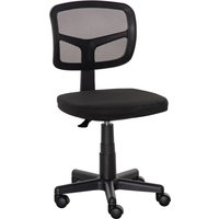 Vinsetto Ergonomic Office Chair, Height-Adjustable Swivel Desk Chair, Space-Saving Black | Aosom Ireland