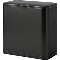 HOMCOM Poubelle 8 L, placable sur pied ou suspendue, acier inoxydable, Noir