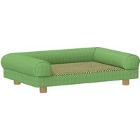 PawHut Dog Sofa Cat Bed Elevated Dog Bed, Cool-Mat Seat, Armrests, Soft Velvet 63 x 41 x 17 cm, green | Aosom Ireland