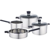 Batterie de cuisine - Tous feux dont induction - Baumalu - Acier inoxydable - 6 pieces - Inox - Gris