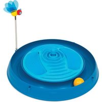 Jouet pour chat - CATIT - Circuit avec balle et herbe a chat - Bandes de massage multiples - Abeille a ressort