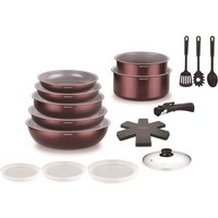 Batterie de cuisine - Tous feux dont induction - ARTHUR MARTIN - AM2503 - Aluminium - 18 pieces - Poignée amovible