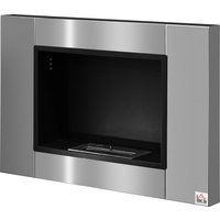 HOMCOM Lareira de Bioetanol com Depósito de 0,9L Tempo de Combustão 3H para Interiores 20-25 m² Prata Aosom Portugal