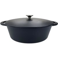 Cocotte en fonte - BAUMALU - 336408 - Ovale 33 cm - Noir mat