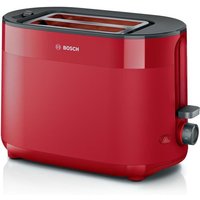 Toaster - BOSCH - TAT2M124 MyMoment - Rouge - 2 tranches - centrage automatique du pain - fonctions décongélation et réchauffage