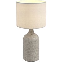 Lampe de table HOMCOM 22 x 45 cm — céramique & lin, sable/blanc