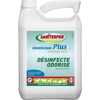 SANITERPEN Plus 5 L- Désinfectant Plus Fraicheur Verte 5L. Bactéricide concentré