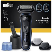 Rasoir électrique BRAUN Series 5 - Noir et bleu - Autonomie 50 minutes - Charge rapide 5 minutes