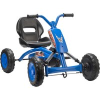 AIYAPLAY Tretkart, Go-Kart mit PP-Rädern, Stahlrahmen, Tragkraft 30 kg, für Jungen und Mädchen 2-5 Jahre, Blau Aosom