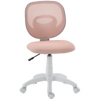 HOMCOM Office Chair Ergonomic Desk Chair with C-shaped Back Support, Height Adjustable Pink | Aosom Ireland