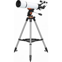 Outsunny Télescope Astronomique 80 mm avec Monture EQ, 2 oculaires et adaptateur smartphone, 92x92x130 cm, Blanc et Noir