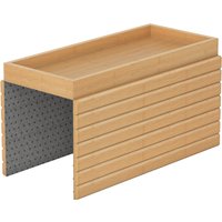 HOMCOM Foldable and Flexible Bamboo Sofa Arm Tray with Non-Slip Base for Snacks Phones and Drinks | Aosom Ireland