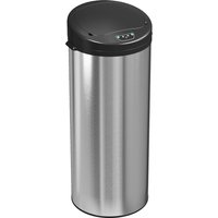 HOMCOM Poubelle de Cuisine Automatique 55 L en Acier Inoxydable avec Capteur Infrarouge Fermeture Douce Anti-traces Argenté